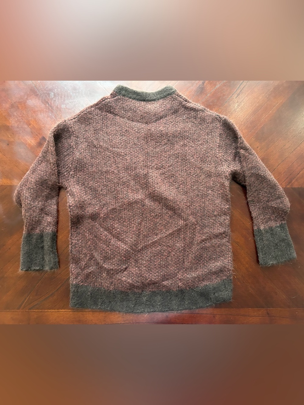 Banana Republic Brown and Rust Textured Knit Sweater 50% alpaca - Picture 7 of 7